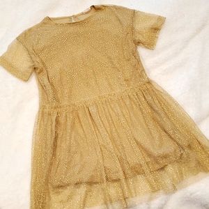 Zara girls gold dress